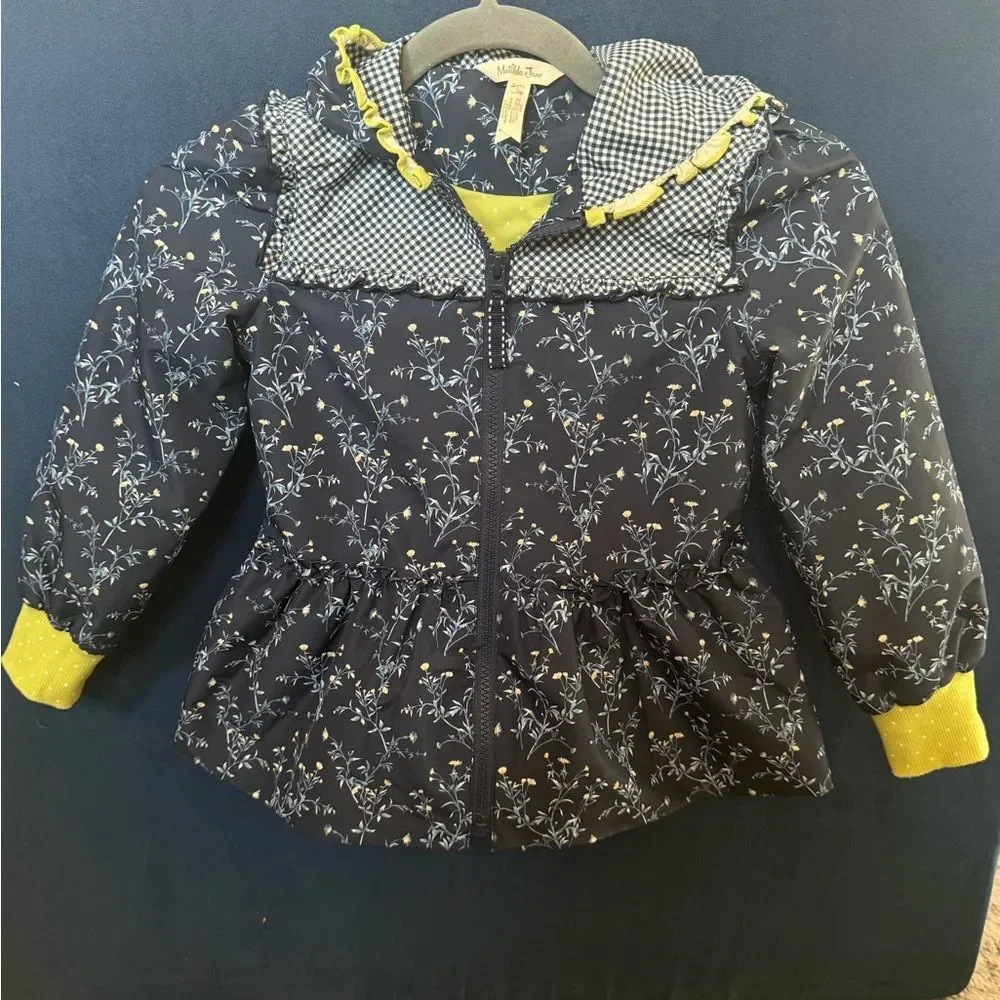 Matilda Jane girls Wildflower Bouquet light rain Jacket size 6